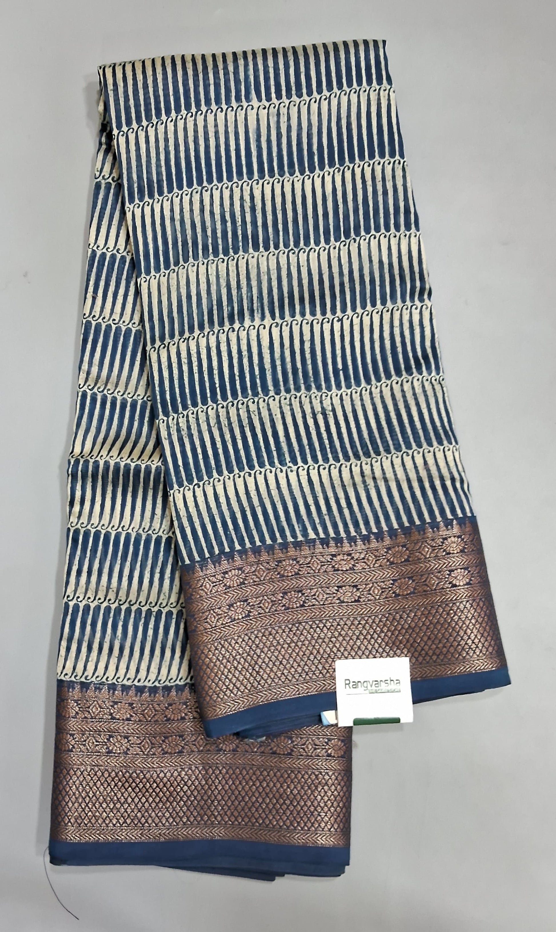 White Chandheri Saree