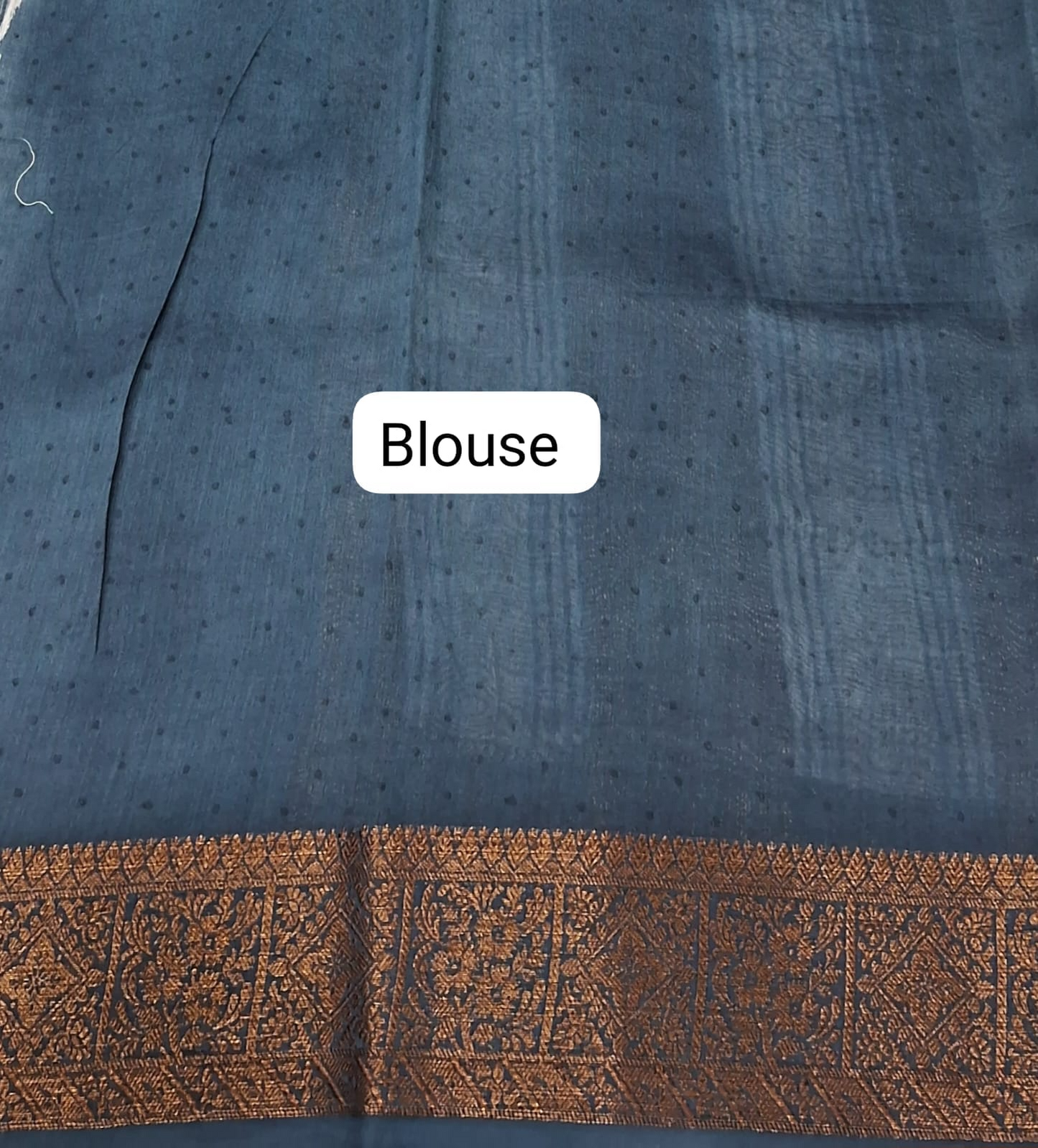 White Chandheri Saree Blouse