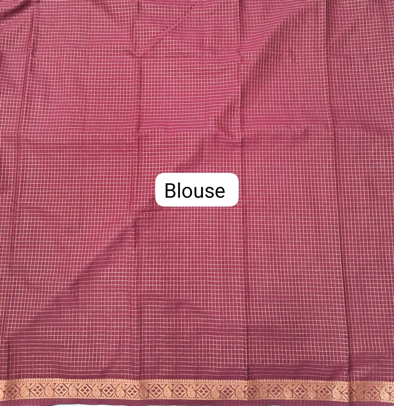 Maroon Crepe Silk Saree blouse