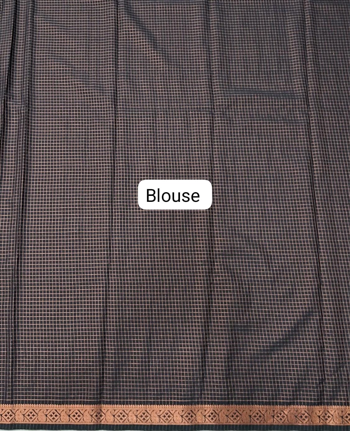 Black Crepe Silk Saree blouse