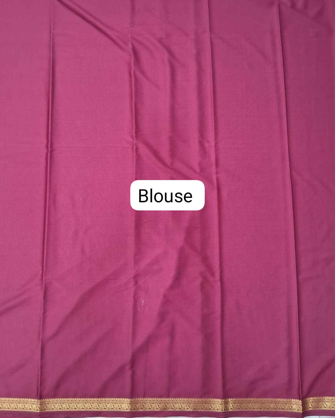 Maroon Plain Crepe Silk Saree blouse