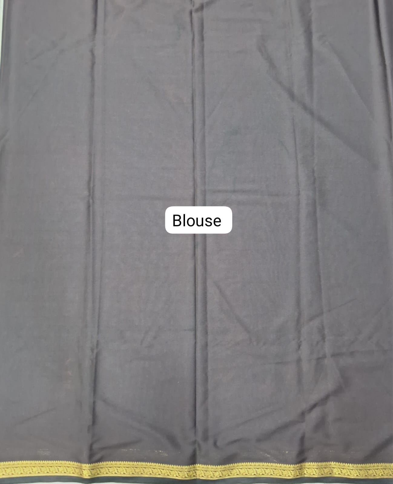 Black Plain Crepe Silk Saree blouse