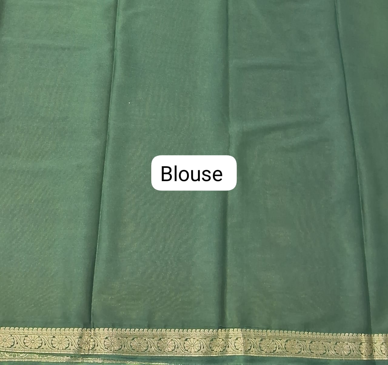 Mango Yellow Plain Crepe Silk Saree Blouse