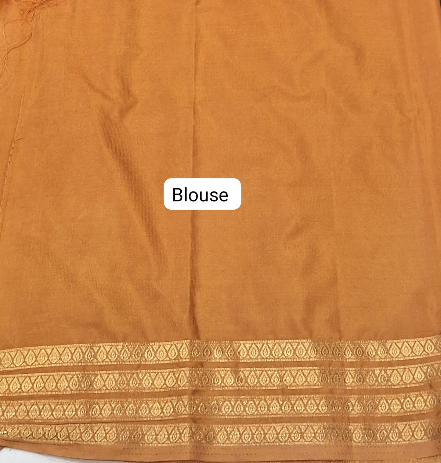 Bottle Green Plain Crepe Silk Saree blouse