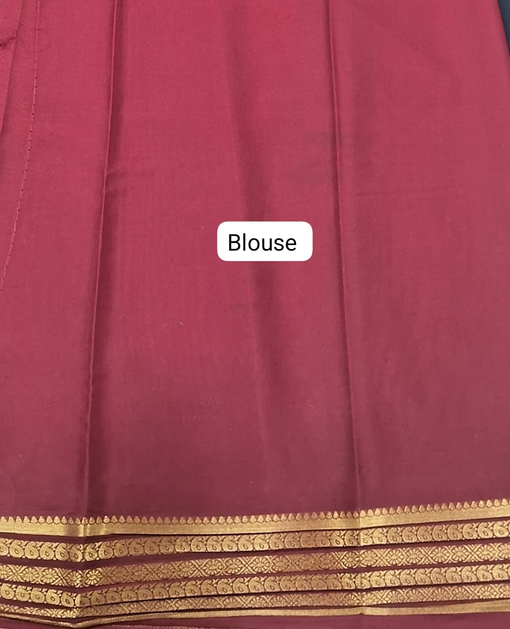 Black Plain Crepe Silk Saree blouse