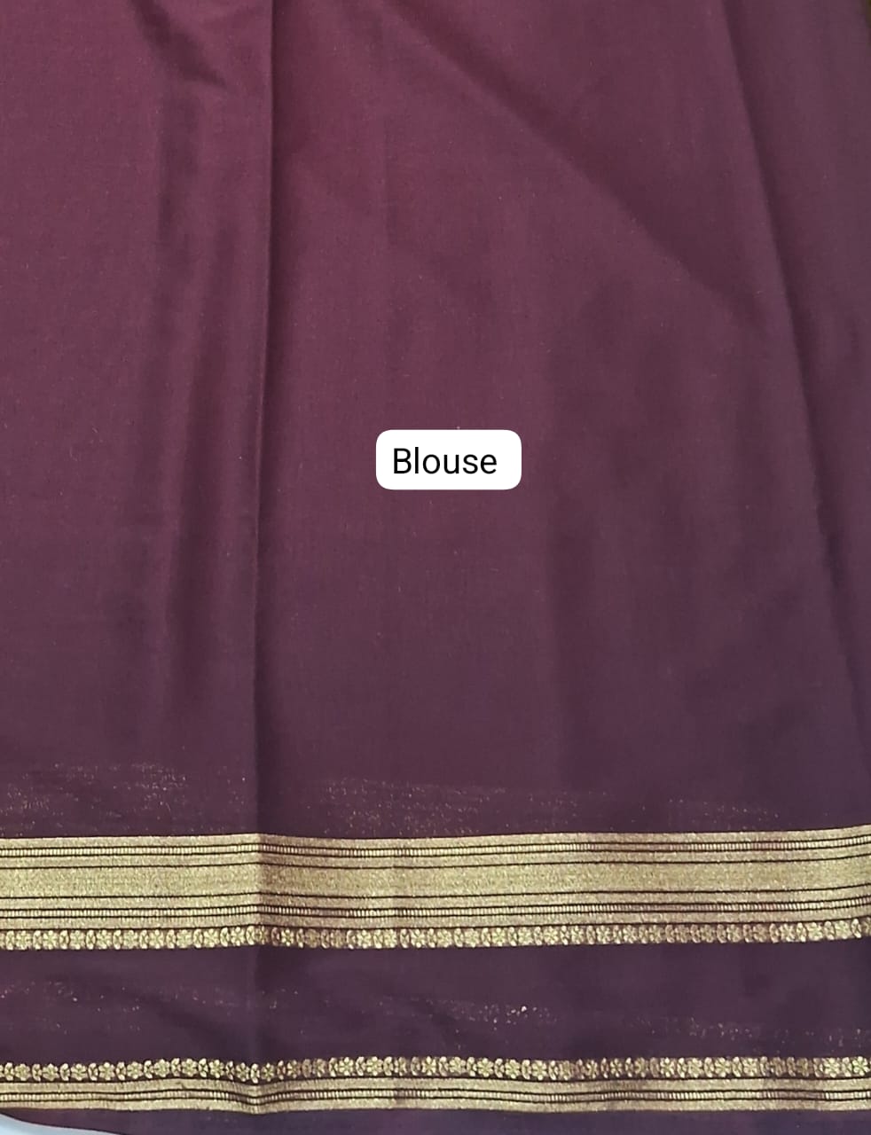 Parrot Green Plain Crepe Silk Saree blouse