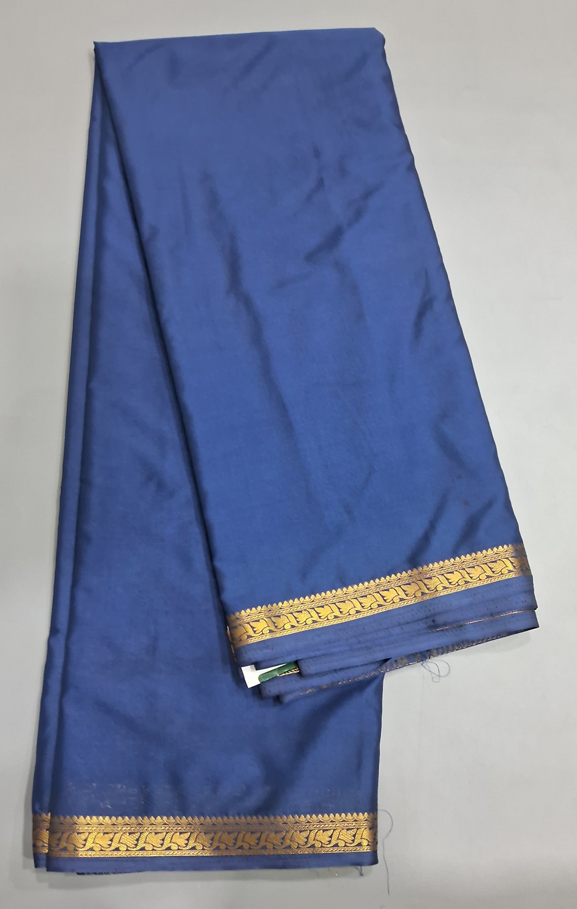 Caribbean Blue Crepe Silk Saree