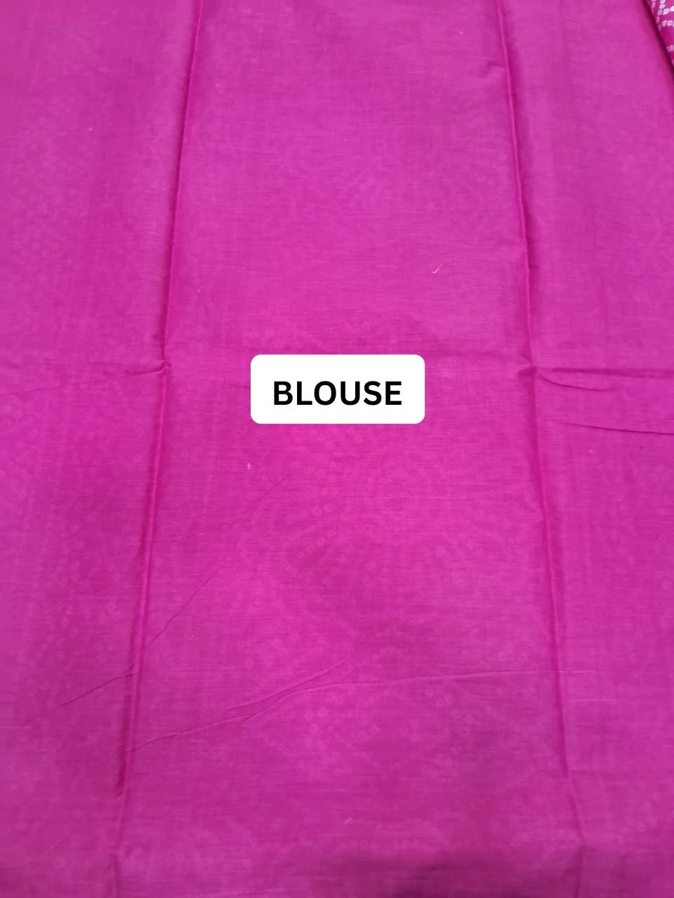 Shaded white and orange Mulmul Cotton Saree Blouse