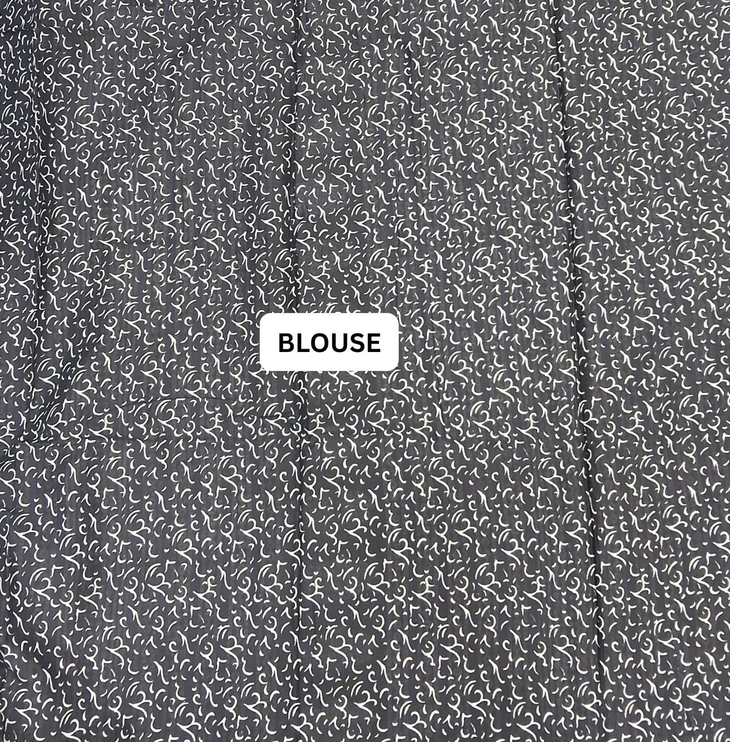 Lavender Bliss Floral Mulmul Cotton Saree blouse