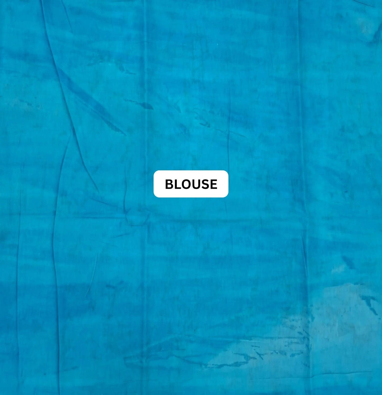 White and black shibori printed mulmul cotton Saree blouse