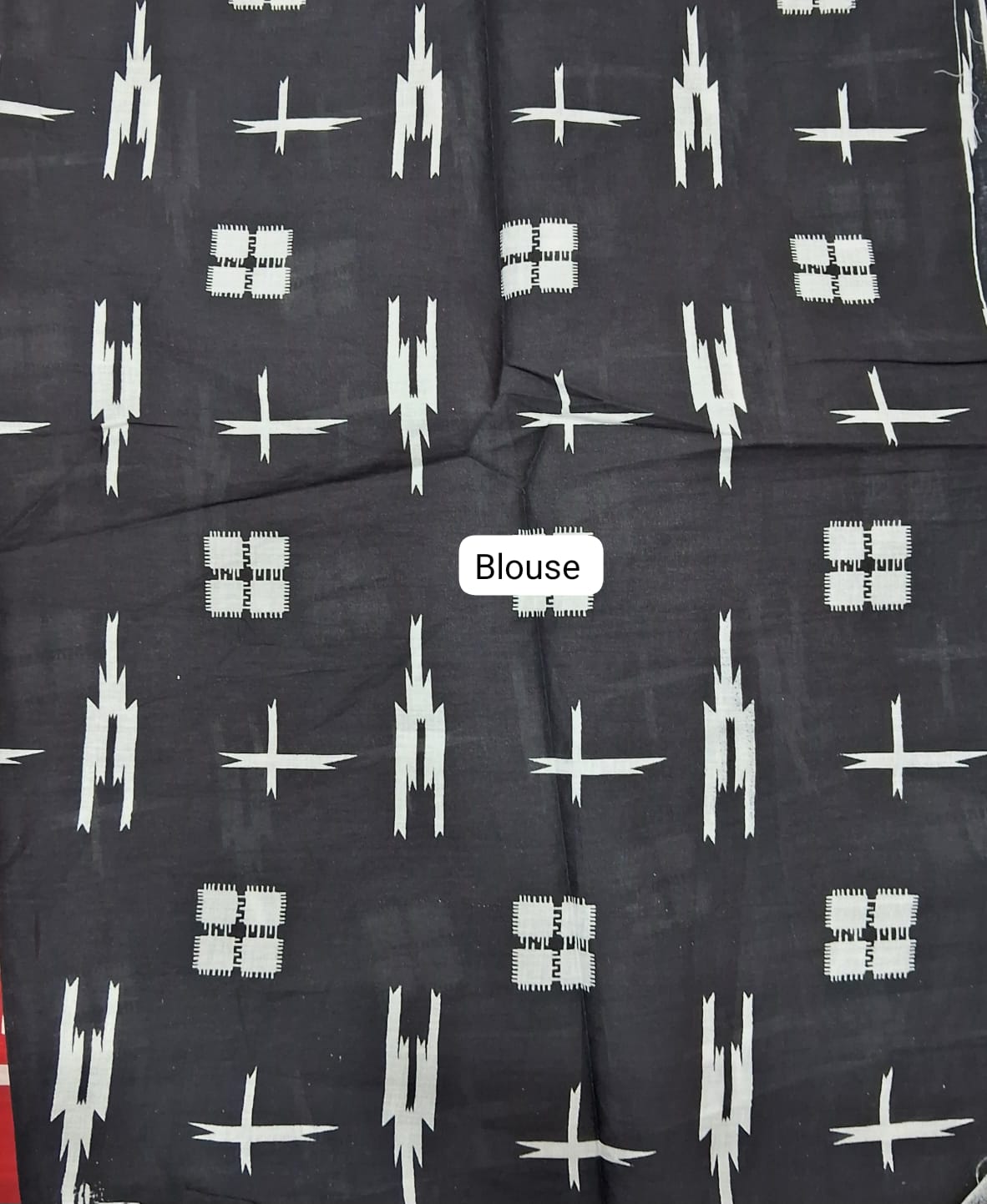 White Mulmul Cotton Saree blouse