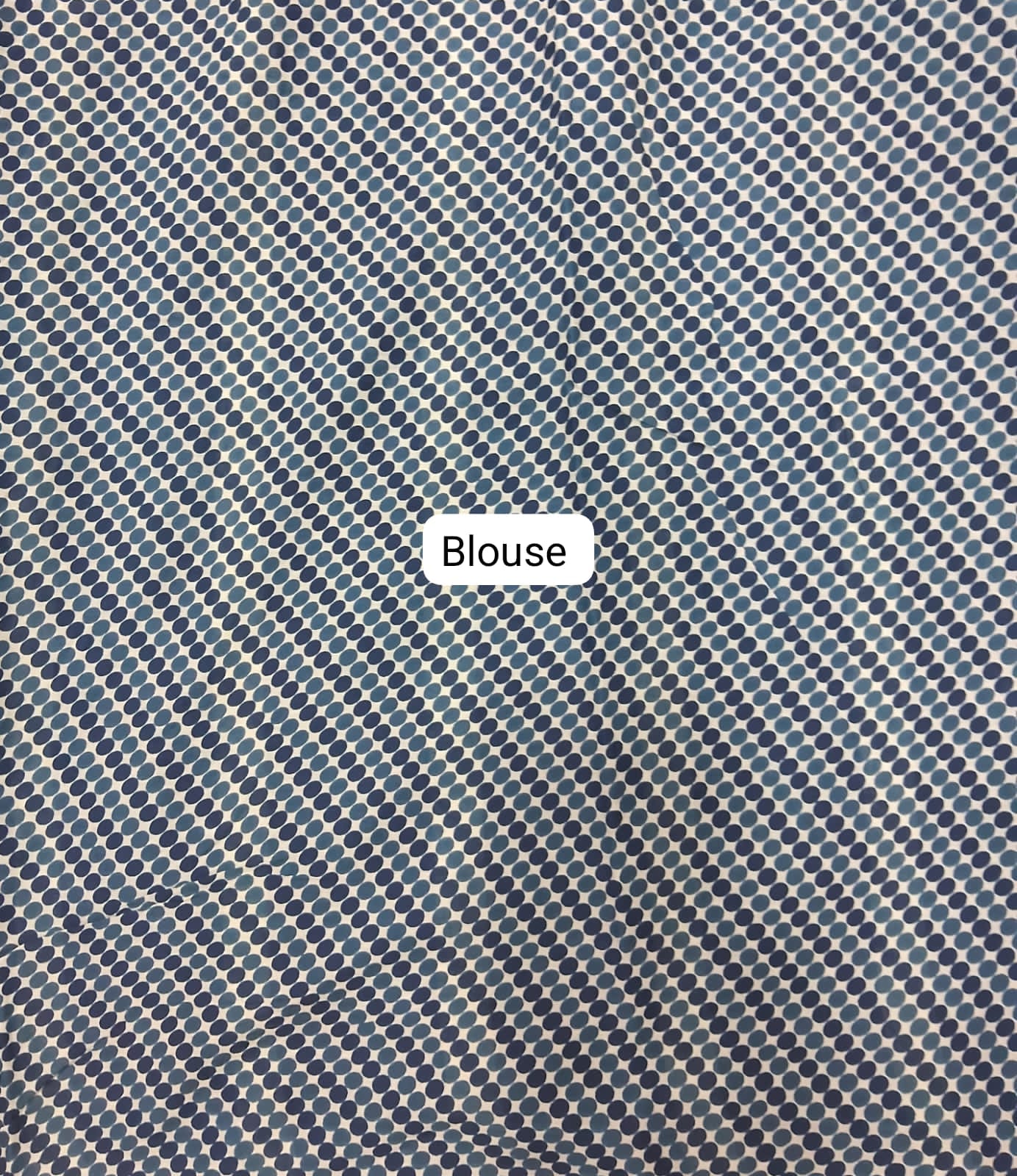 Blue Mulmul Cotton Saree blouse