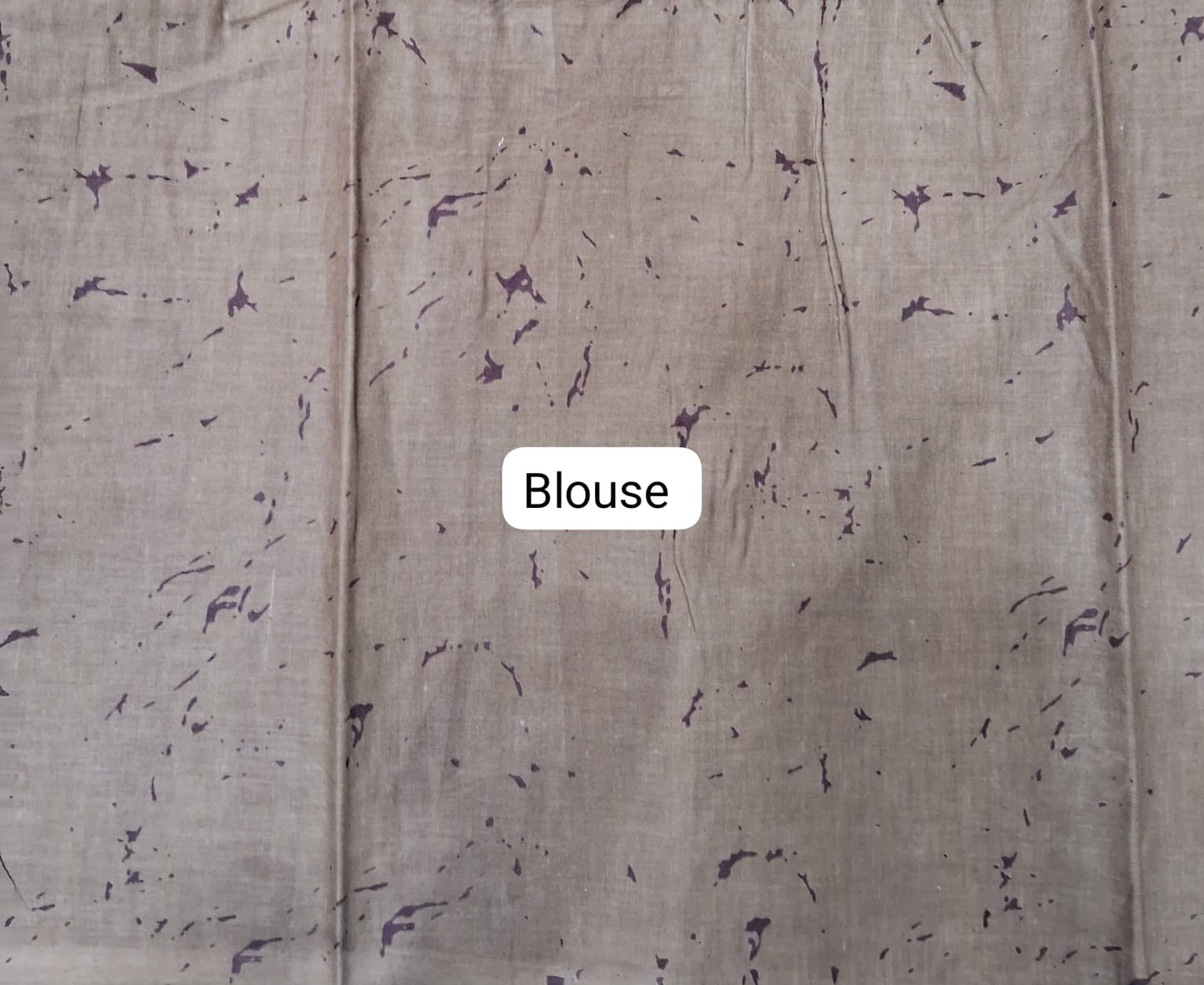 Brown Mulmul Cotton Saree blouse