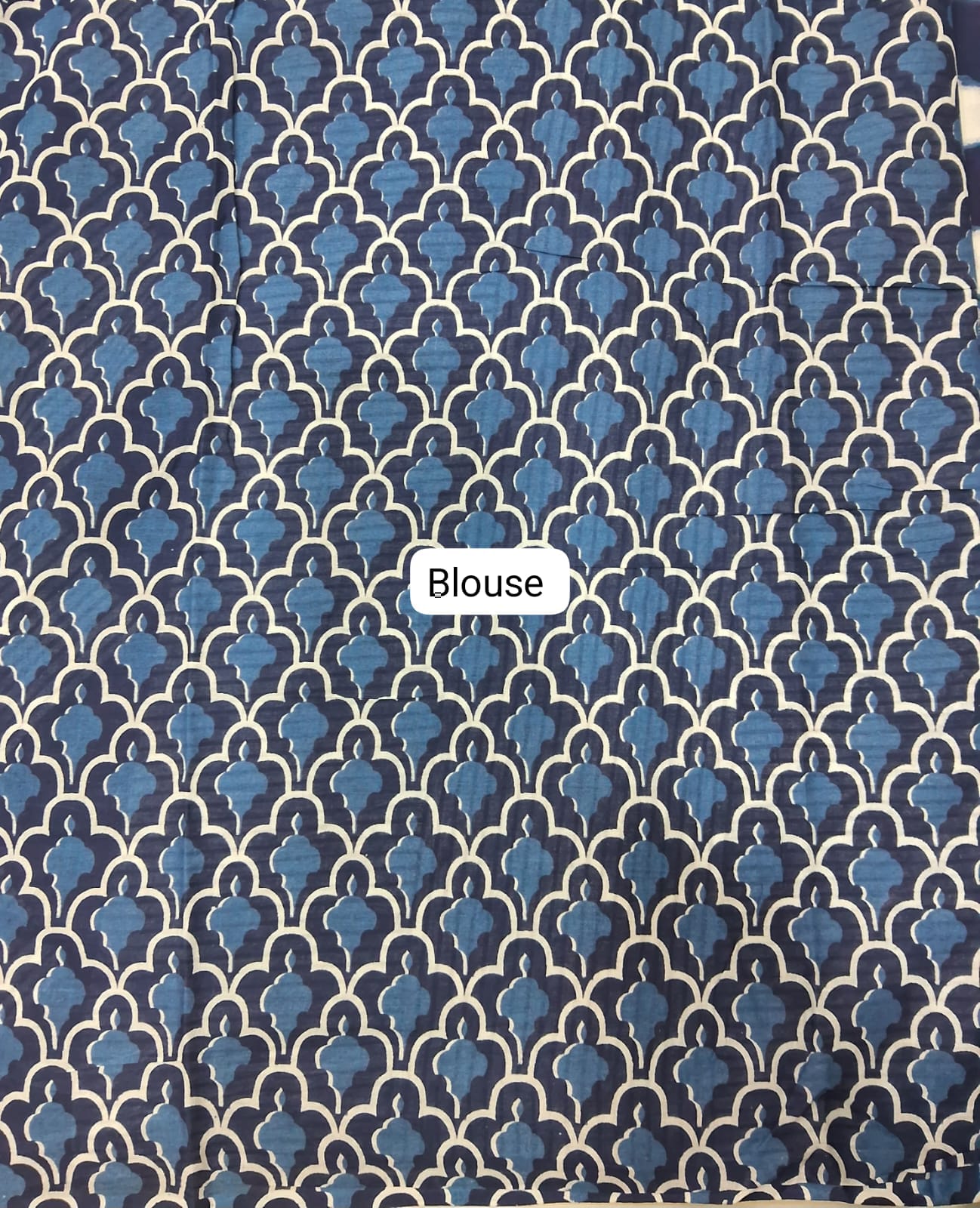 White Mulmul Cotton Saree blouse