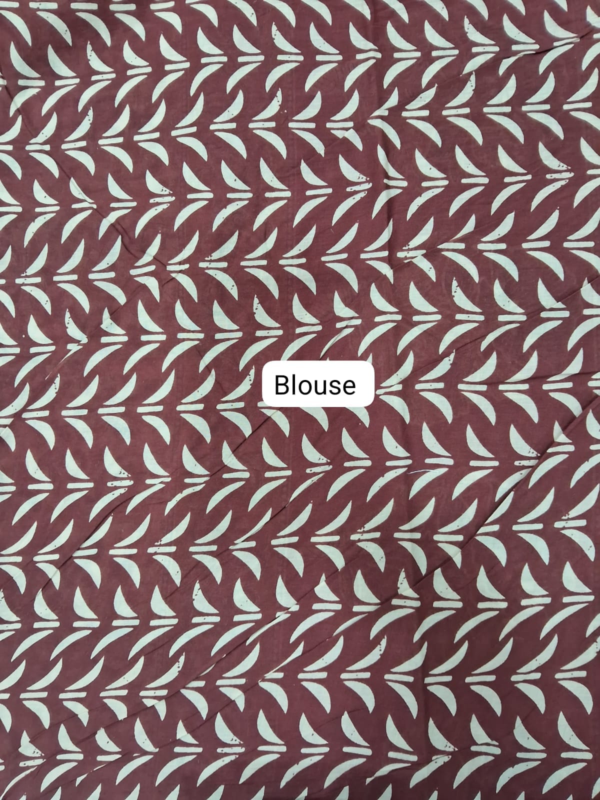 Cream Mulmul Cotton Saree blouse