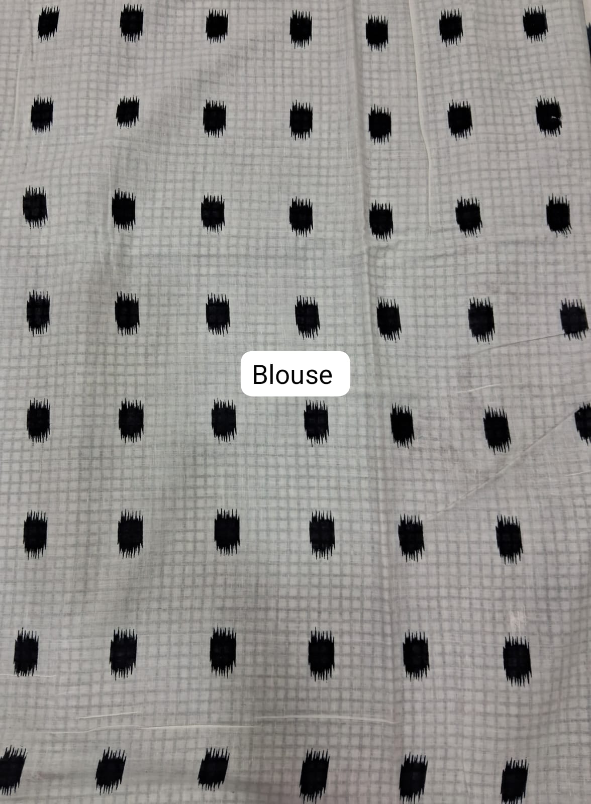 Metal Grey Mulmul Cotton Saree blouse