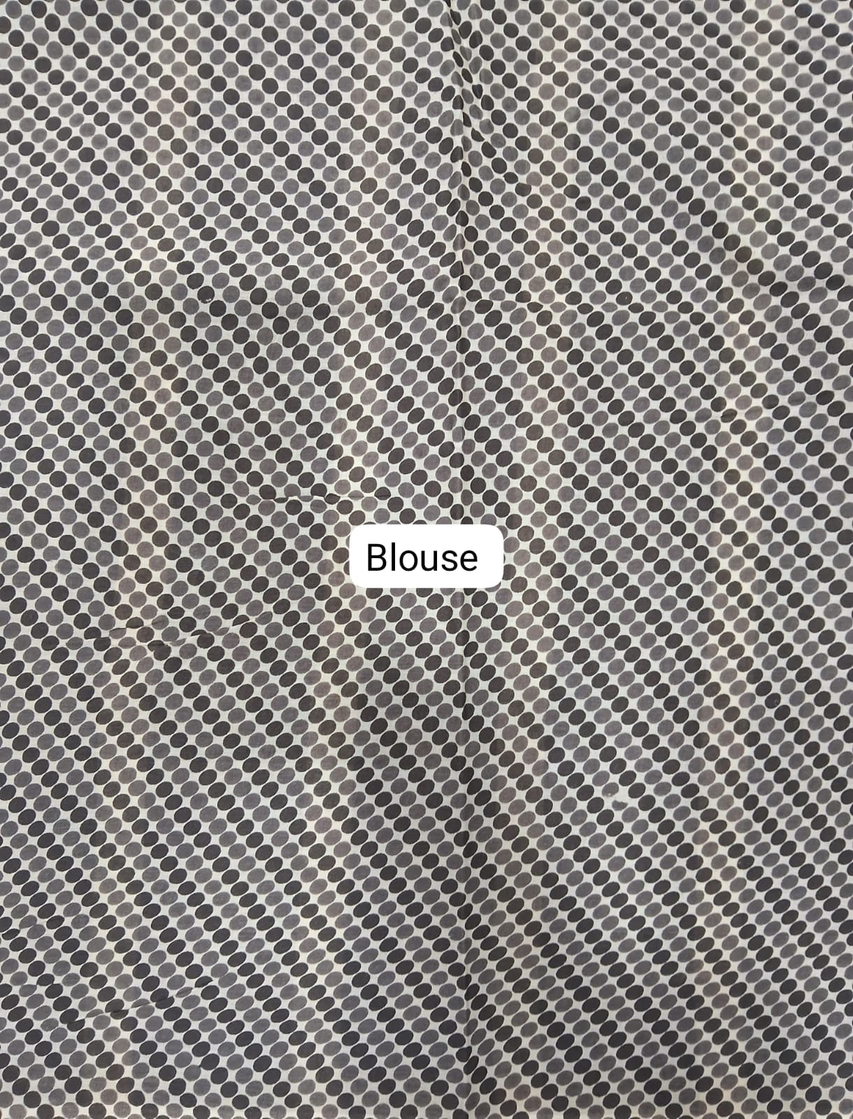 Dark Brown Mulmul Cotton Saree blouse