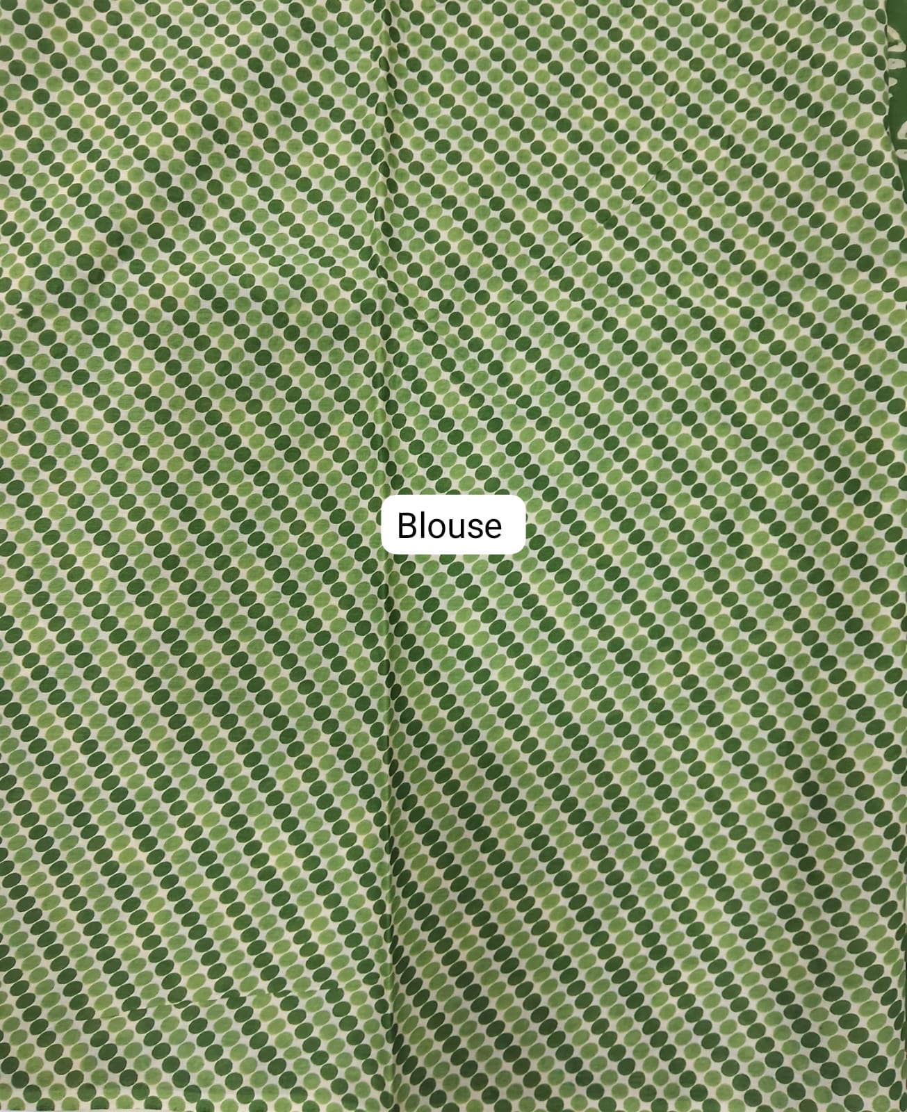 Green Mulmul Cotton Saree blouse