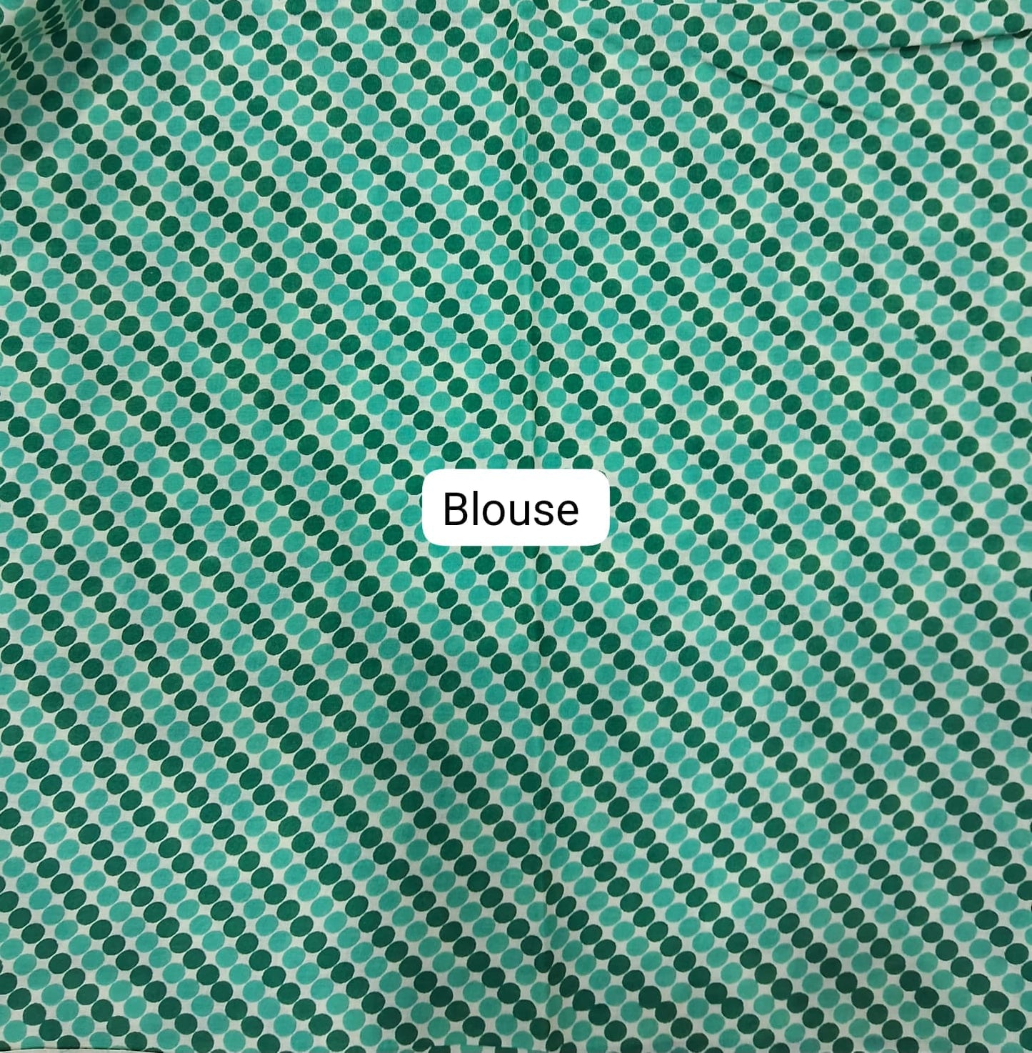 Rama Green Mulmul Cotton Saree  blouse