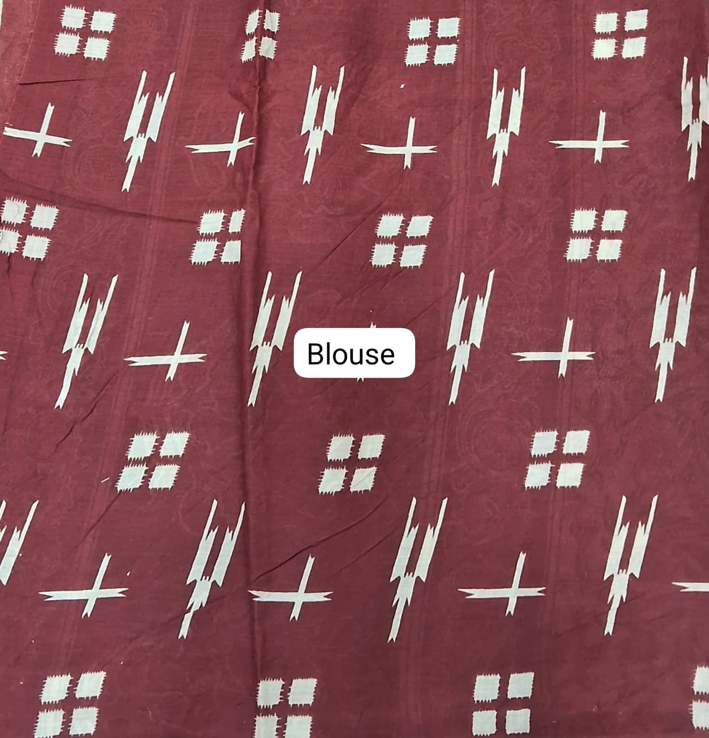 Cream Mulmul Cotton Saree Blouse