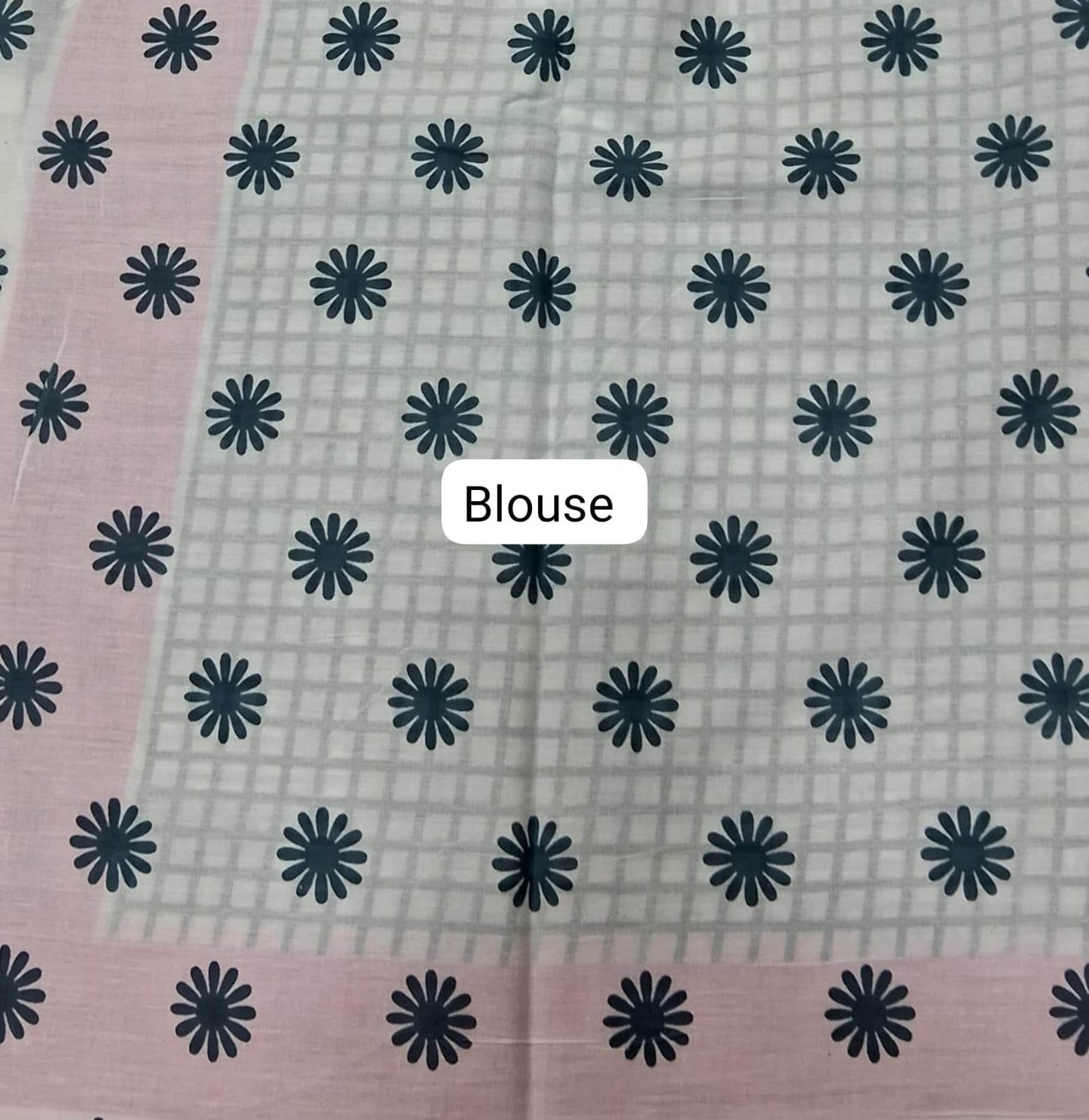 White Mulmul Cotton Saree blouse