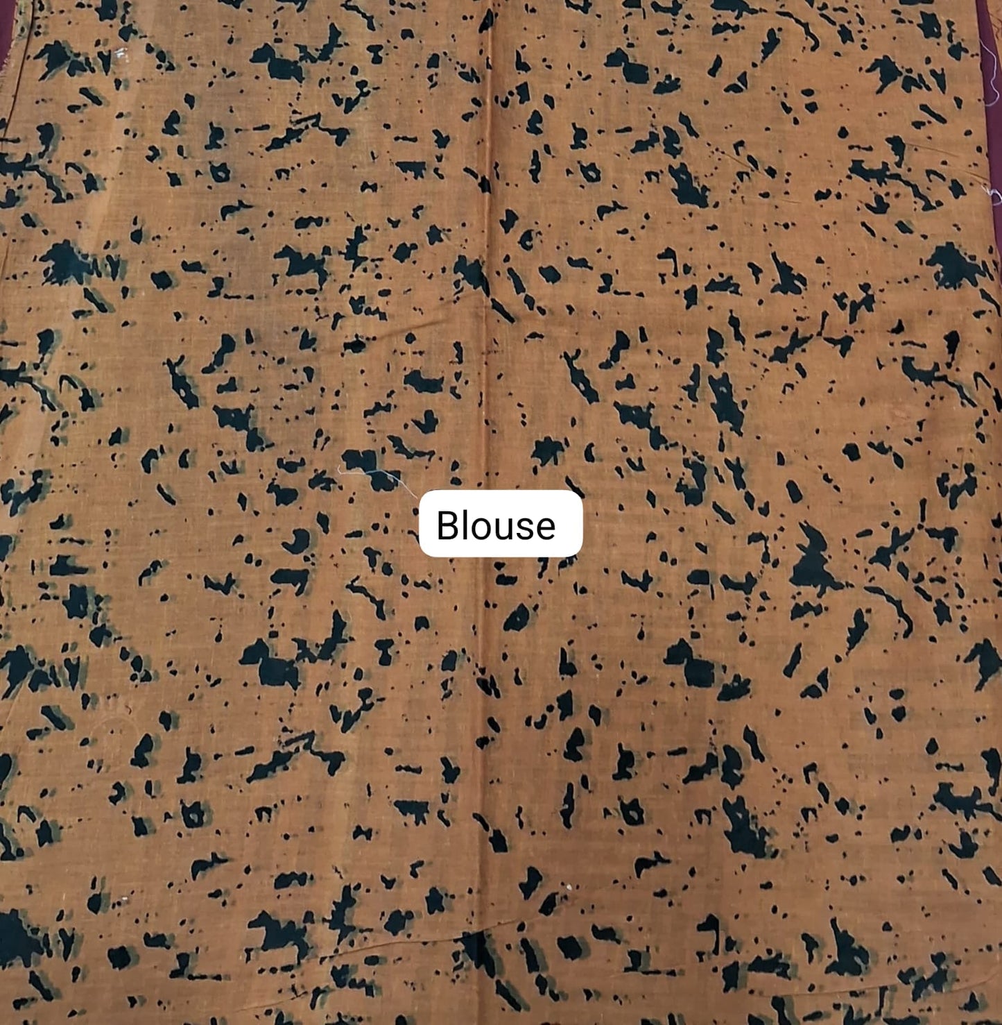 Brown Mulmul Cotton Saree Blouse