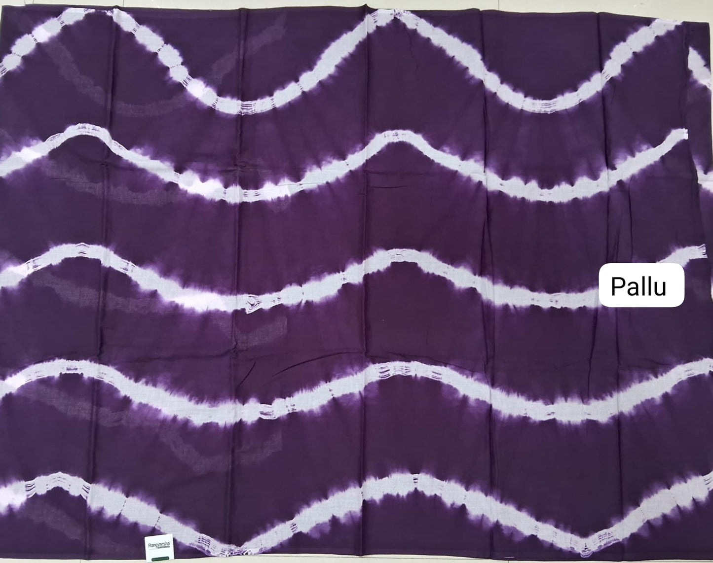 Purple Mulmul Cotton Saree pallu
