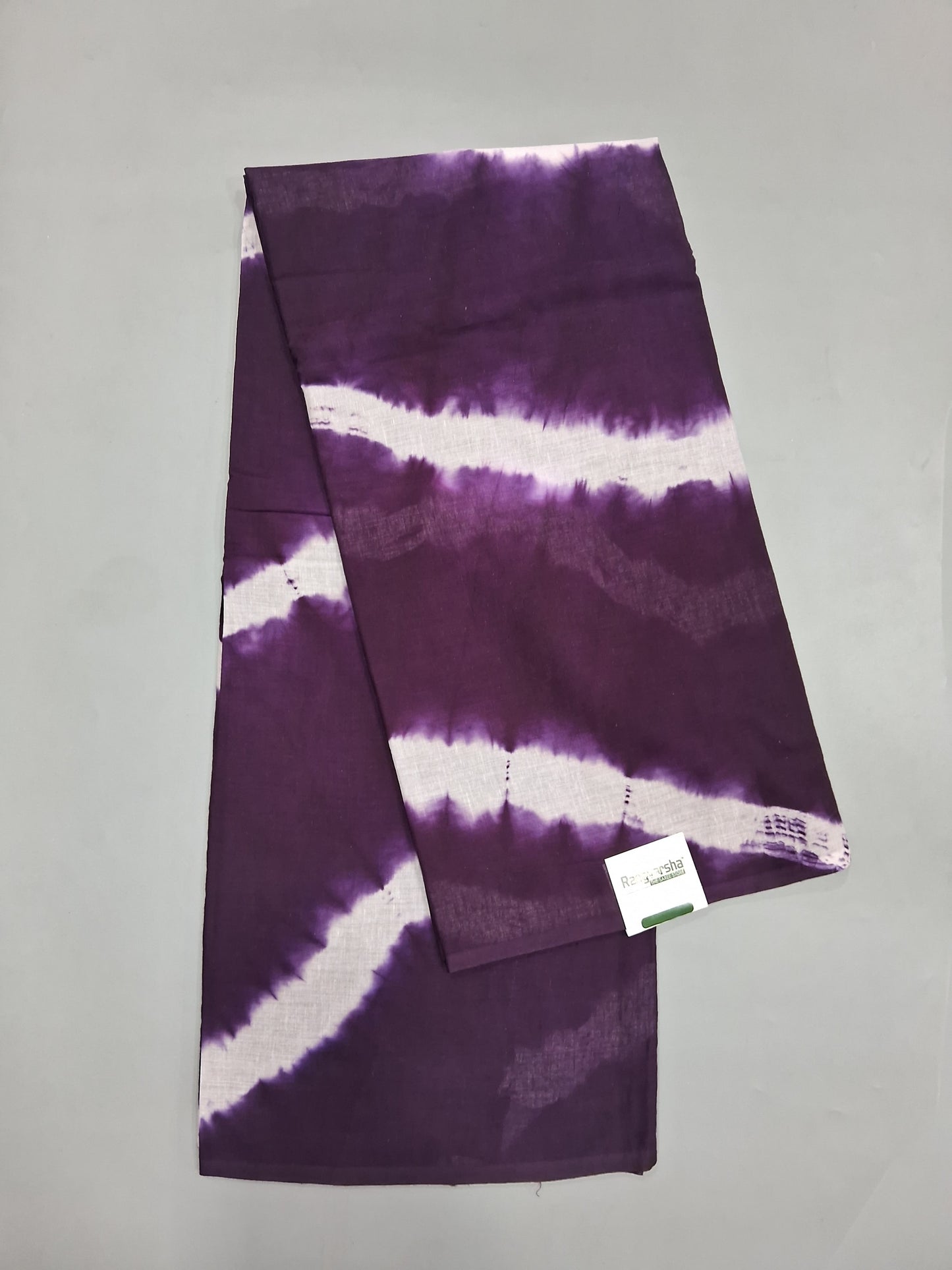 Purple Mulmul Cotton Saree