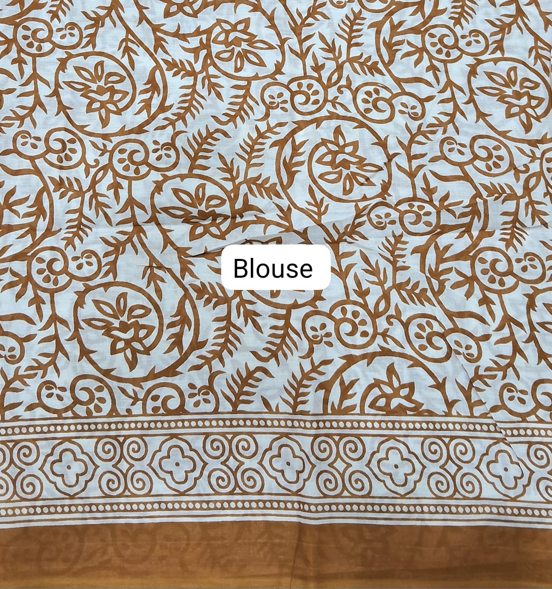 Mustard Yellow Mulmul Cotton Saree Blouse