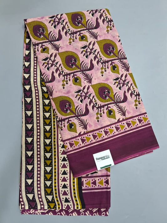 Dual Shade Mulmul Cotton Saree
