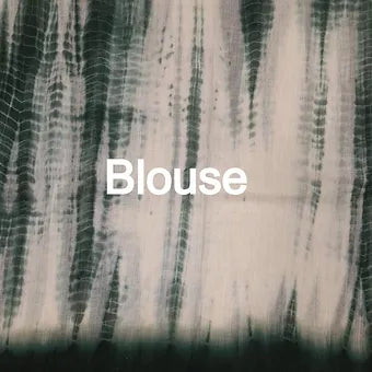 White and green tie-dye mulmul cotton saree Blouse