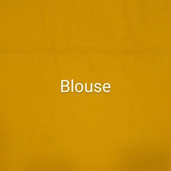 Yellow mulmul cotton saree blouse