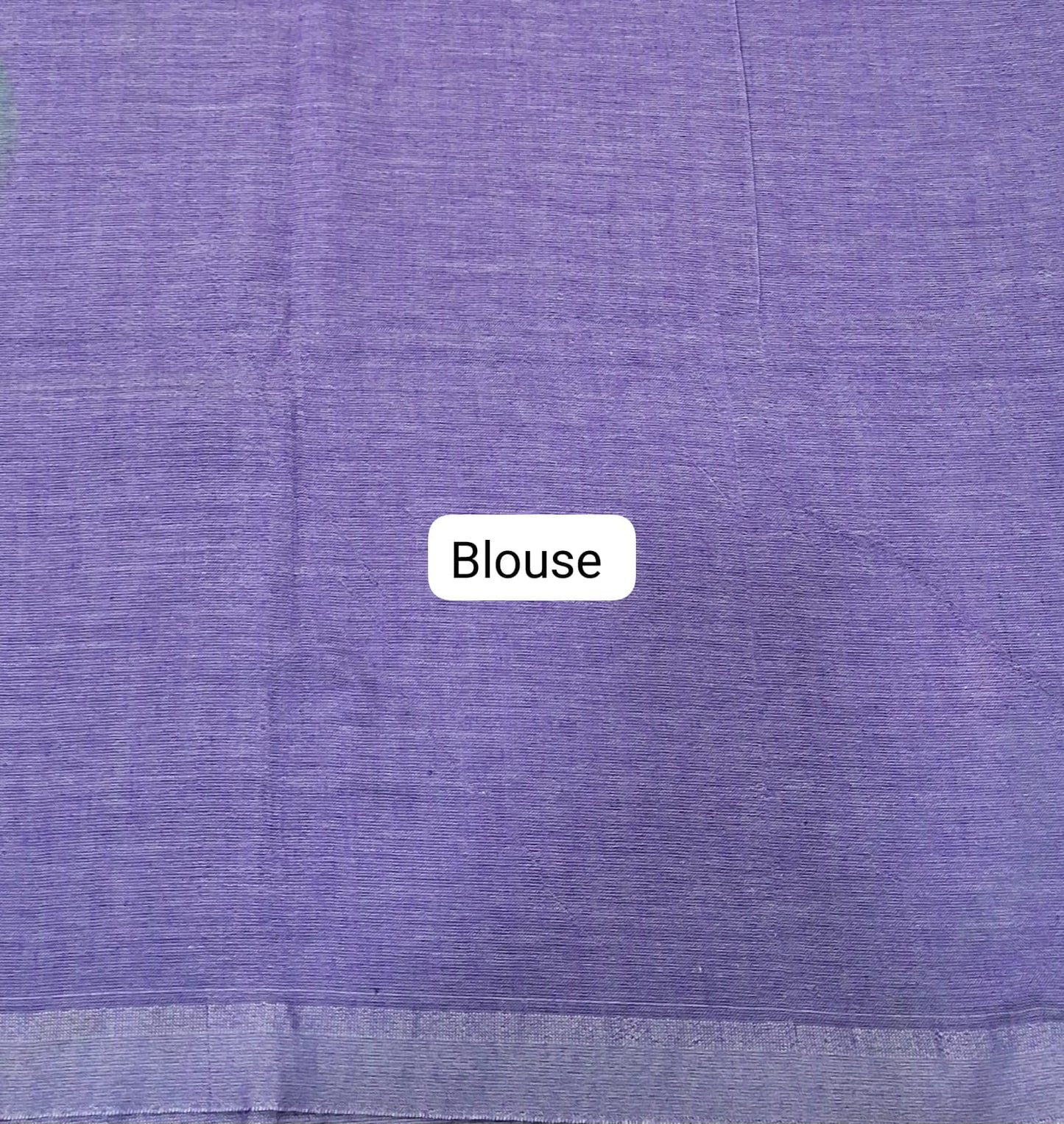 Lavender Mulmul Cotton Saree blouse