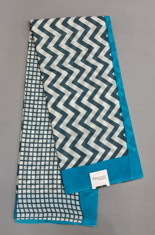 White Mulmul Cotton Saree