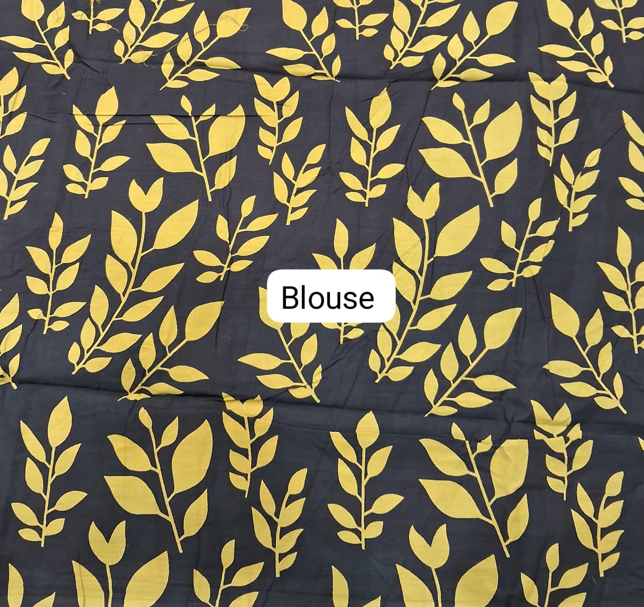 Mustard Yellow Mulmul Cotton Saree Blouse