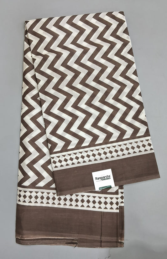 White Mulmul Cotton Saree