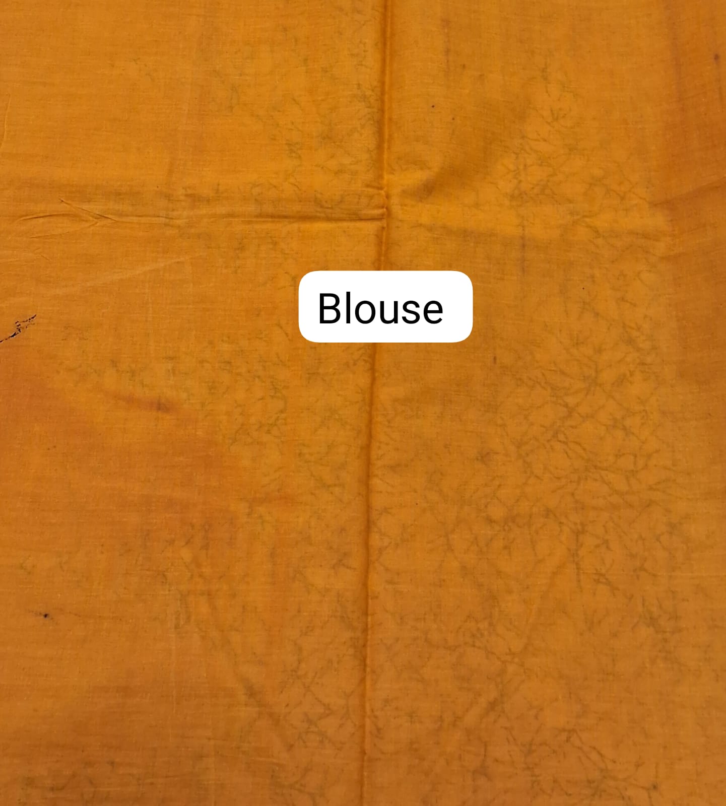 Mango yellow Mulmul Cotton Saree Blouse