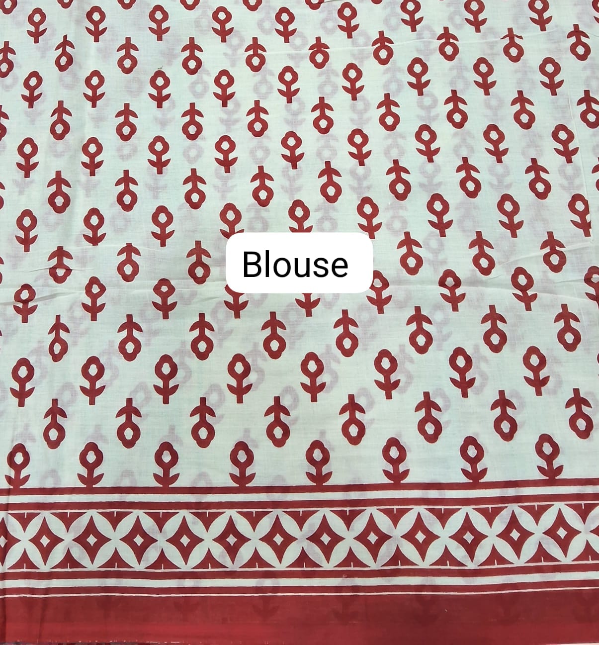 Baby Grey Mulmul Cotton Saree Blouse