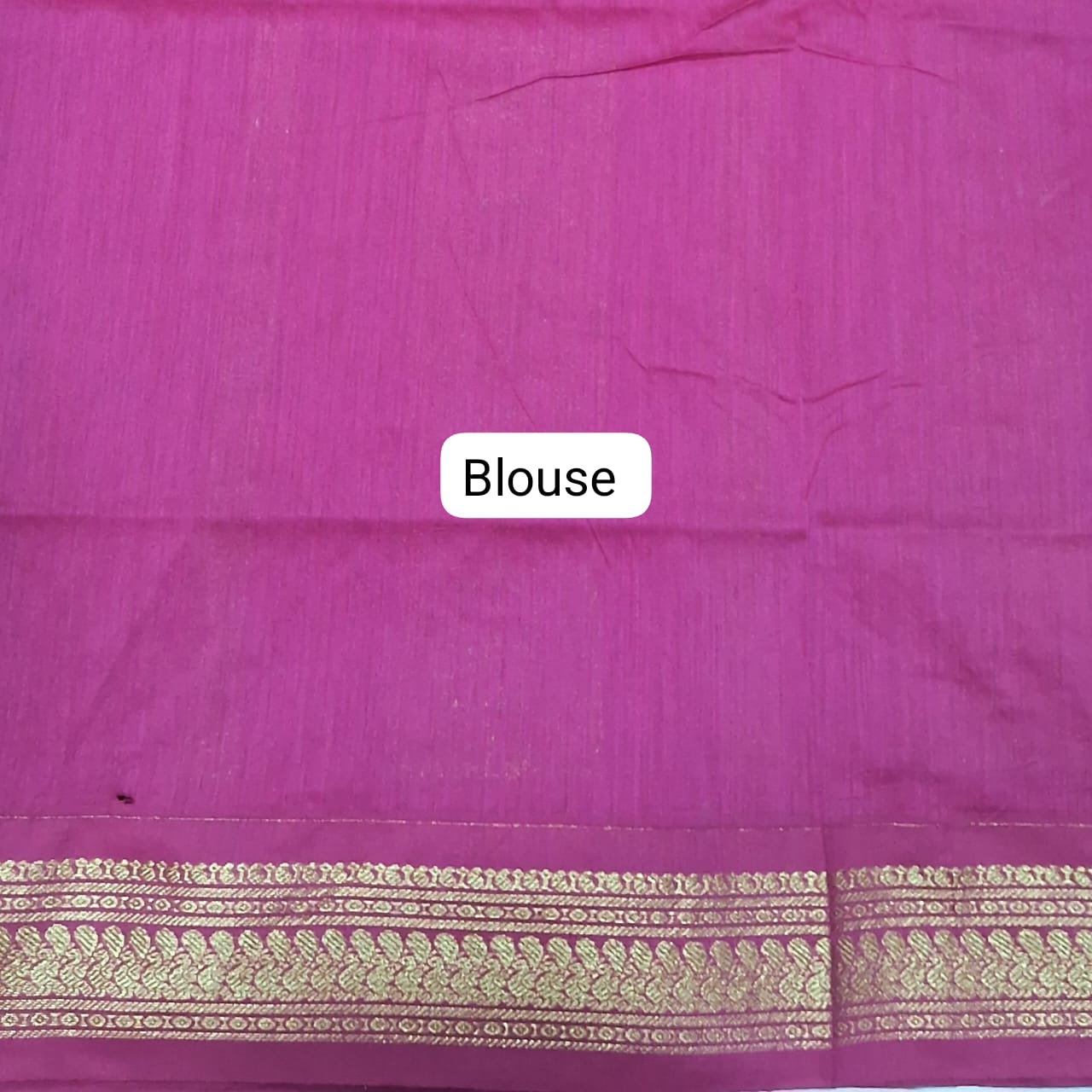 Pink Kalyani Cotton Saree Blouse