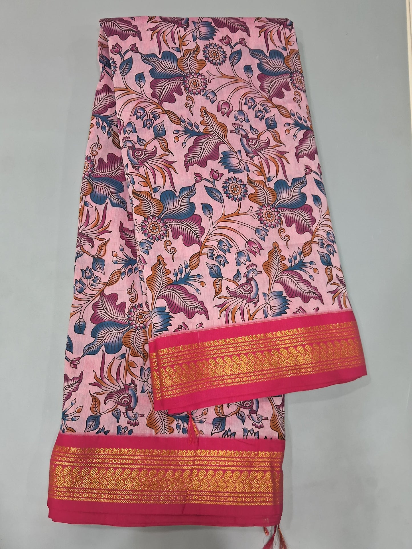 Pink Kalyani Cotton Saree