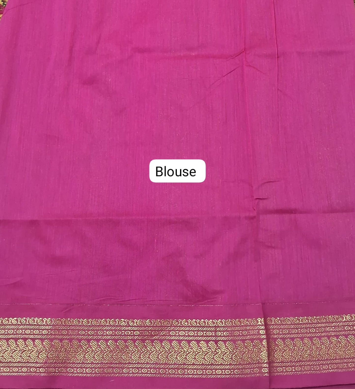 Marine Blue Kalyani Cotton Saree Blouse
