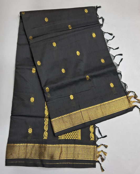 Black Kalyani Cotton Saree