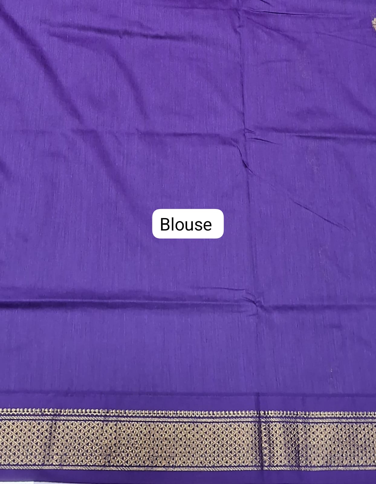 Purple Kalyani Cotton Saree blouse
