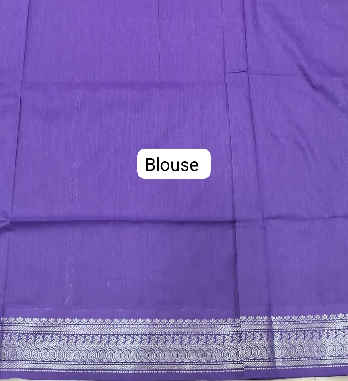 Purple Kalyani Cotton Saree blouse