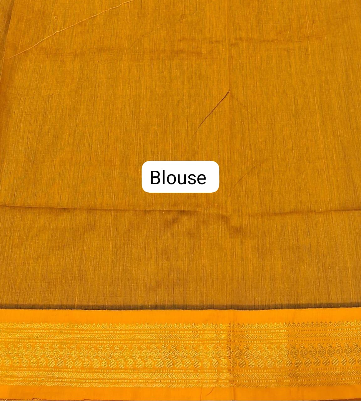 Navy Blue Kalyani Cotton Saree blouse