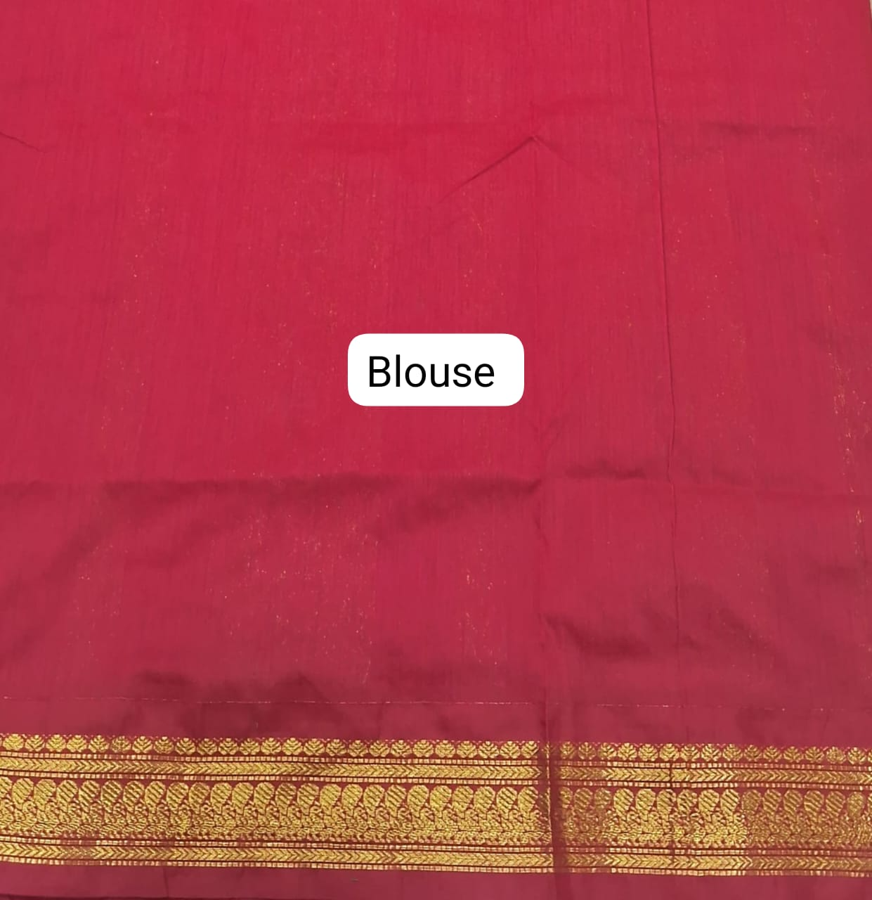 Peach Kalyani Cotton Saree blouse