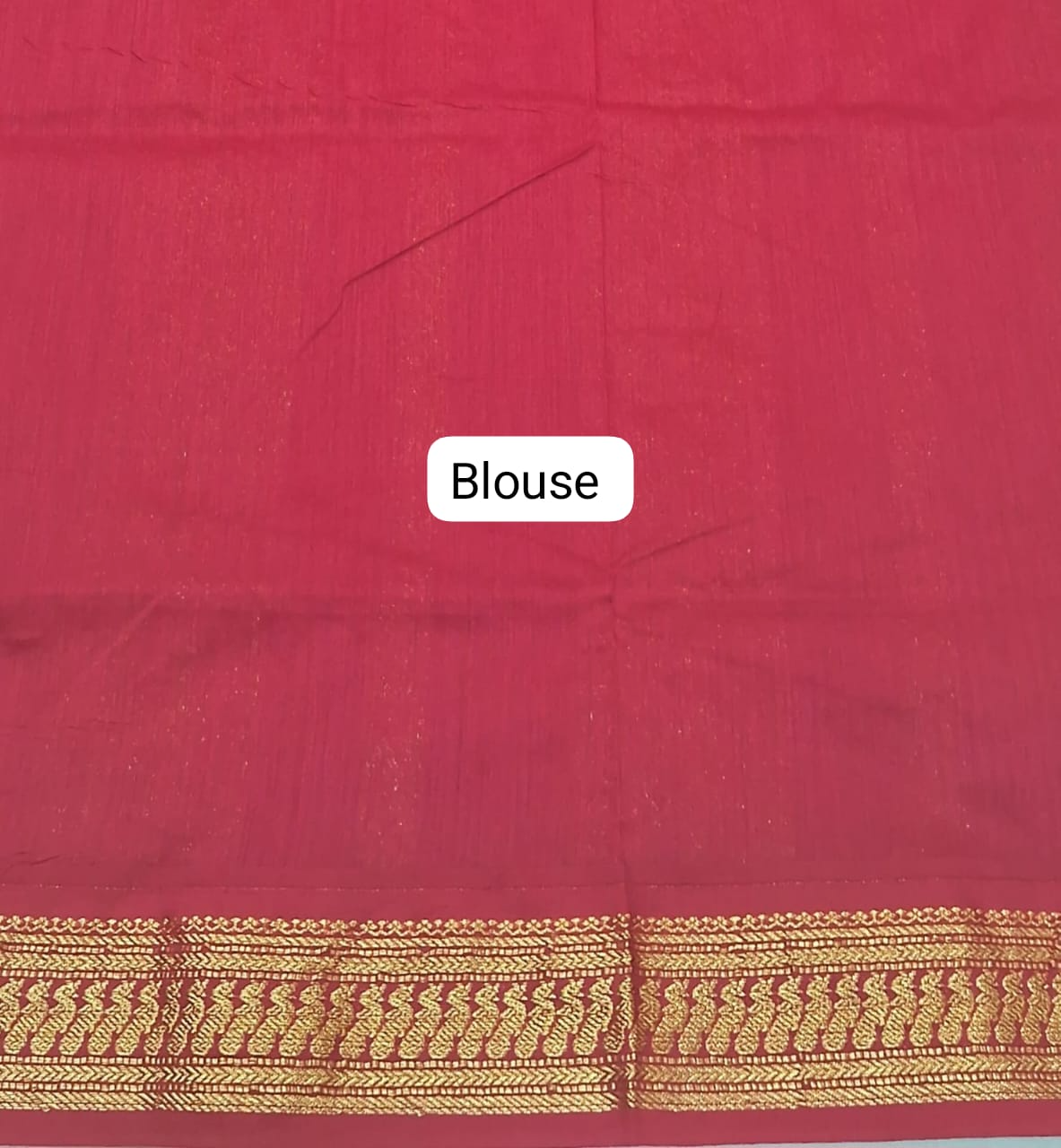 Peach Kalyani Cotton Saree blouse