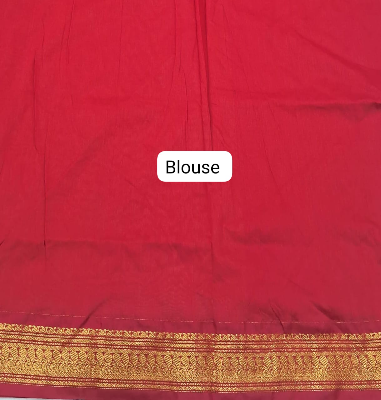 Peach Kalyani Cotton Saree blouse