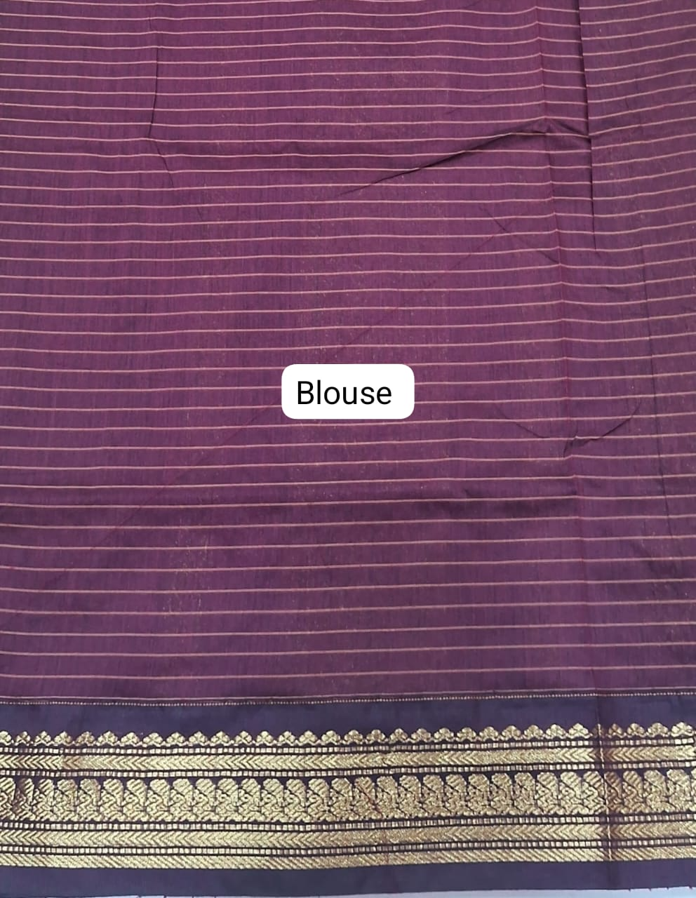 Parrot Green Kalyani Cotton Saree blouse