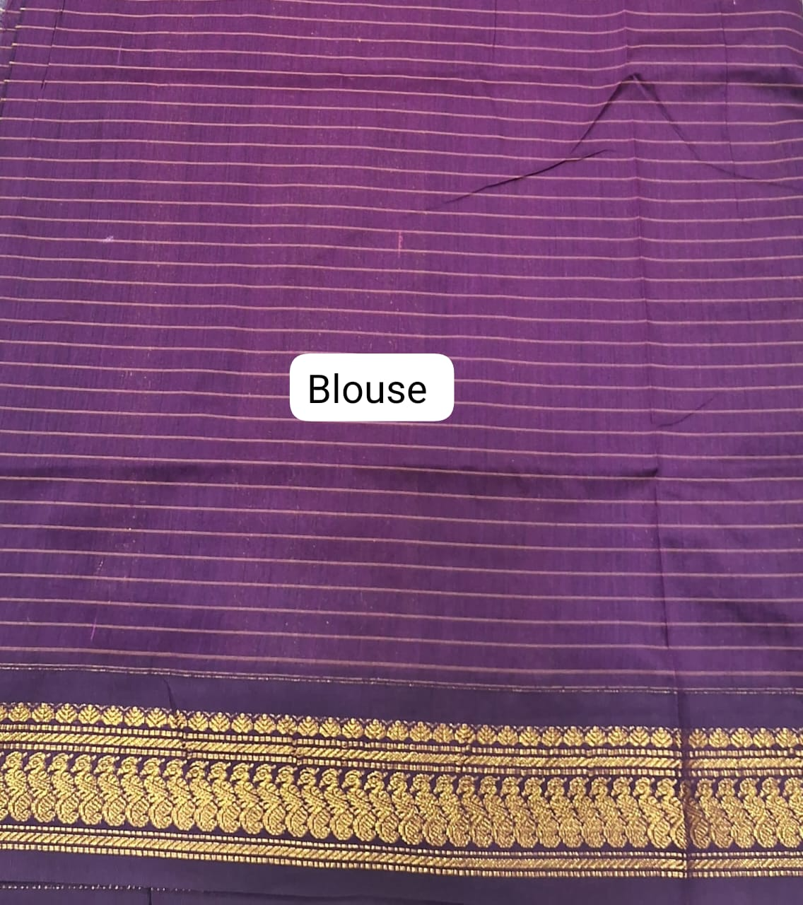 Grey Kalyani Cotton Saree blouse